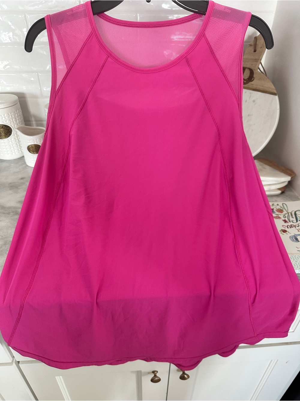 Women's Lululemon Sleeveless Athletic Sculpt Tank Top in Bright Fuchsia